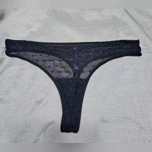 Tommy Hilfiger Black Sheer Lace Thong